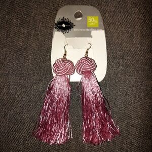 Bitter Sweet Pink Tassel Earrings